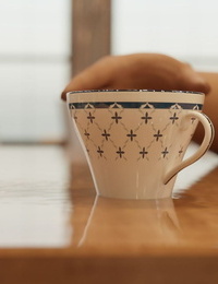 저녁 kun – a 강한 컵 의 커피