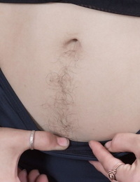 Very first timer Pixxy unveils her unshaven female body parts one at a time