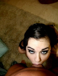 Sweet teen Sasha Grey reveals her warm ballsack and gets her mouth fucked