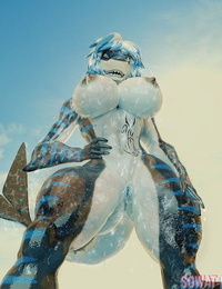 ฉลาม 3d anthro intersex e621