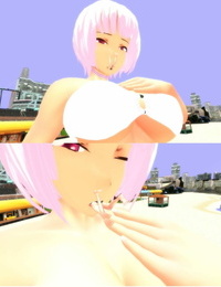 Fumika At the beach with Pinkzilla - part 3