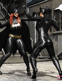 mrbunnyart batgirl vs Cain バットマン中国語