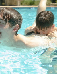 Leo violates and jared scott are pony playing in the pool - part 502