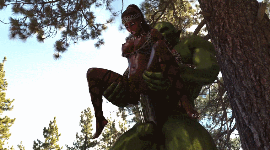Amaya and the Orc 3D GIF page 1