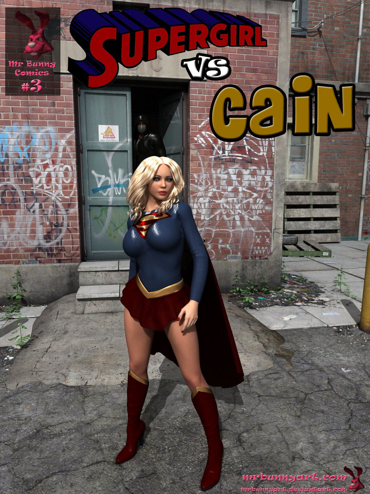 mrbunnyart supergirl vs Caín supergirl Chino page 1